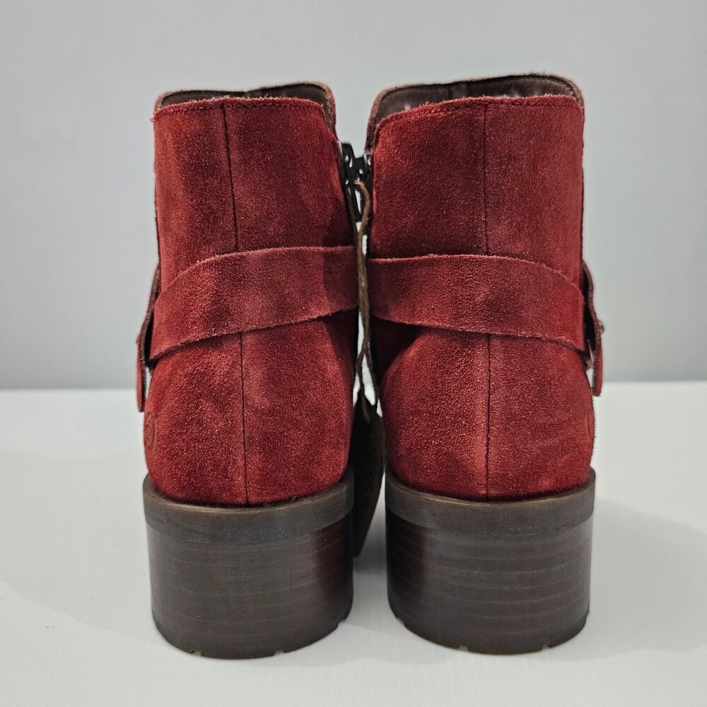 NEW Born Tori Ankle Bootie Western Dark Red Suede Leather Size 8 - Picture 7 of 14